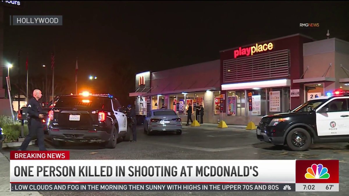 One person killed in shooting at McDonald’s in Hollywood – NBC Los Angeles