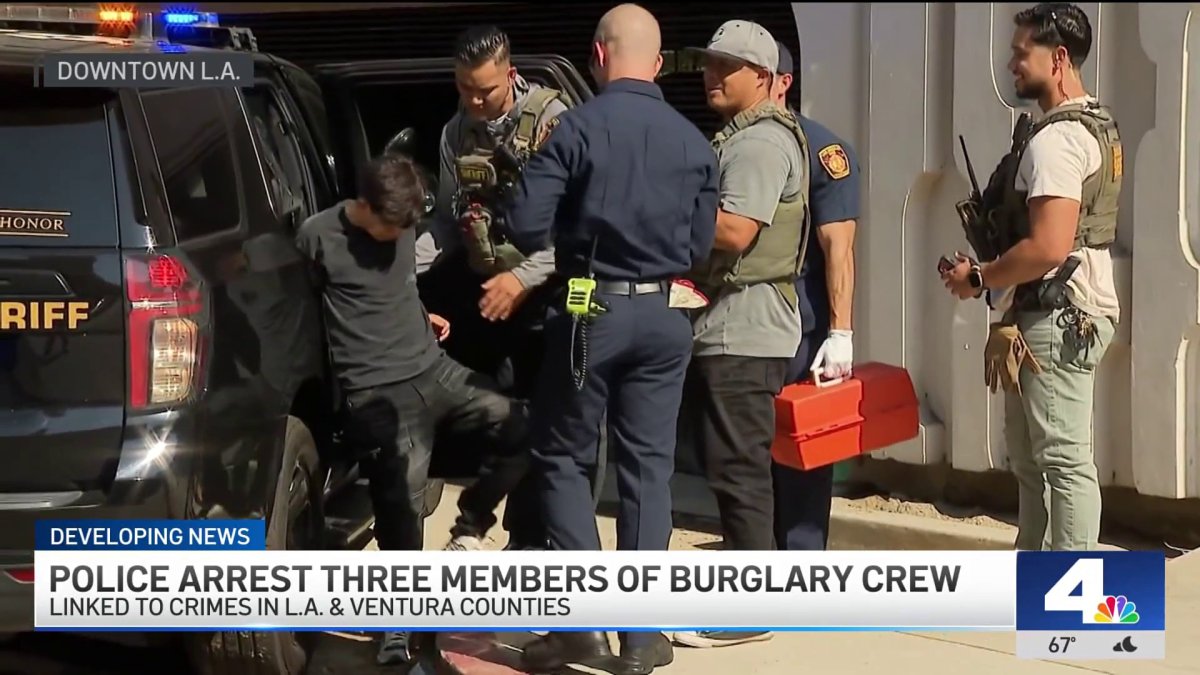 Police arrest 3 members of burglary crew in downtown LA – NBC Los Angeles