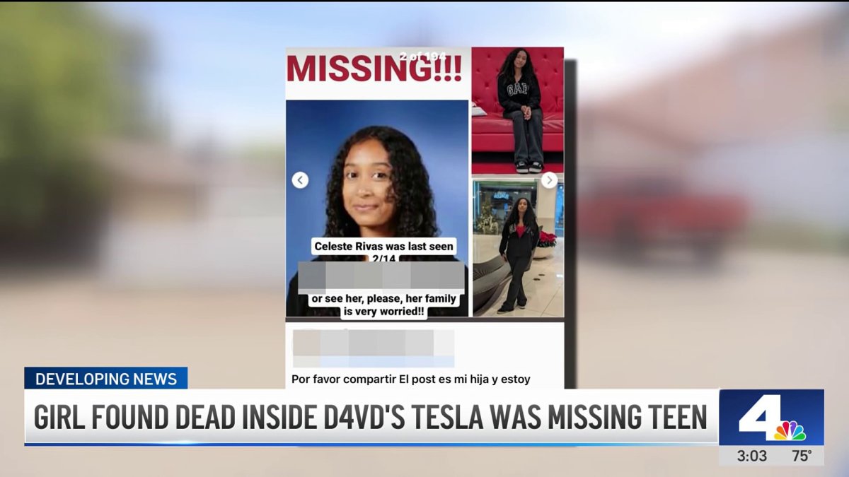 Body found in singer’s Tesla confirmed to be that of missing teen – NBC ...