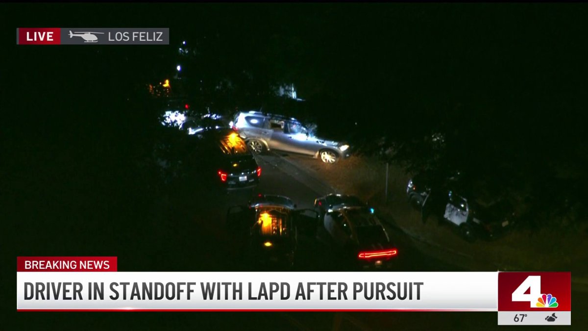 Driver in standoff with police after pursuit – NBC Los Angeles