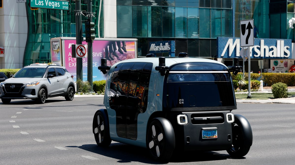 Self-driving Zoox robotaxis hit the streets of Las Vegas