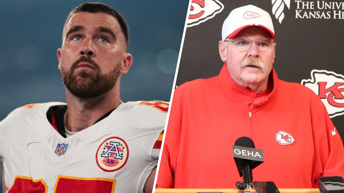 Travis Kelce speaks out after heated exchanges with Andy Reid – NBC Los  Angeles
