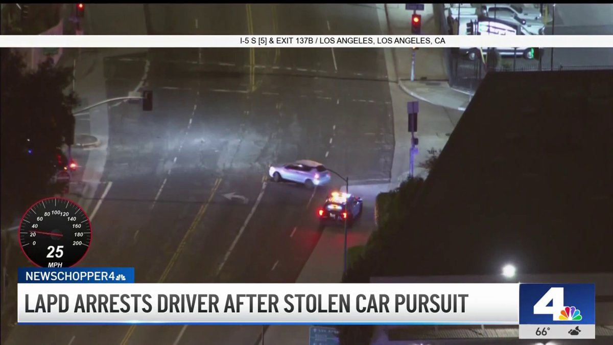 LAPD arrests driver after stolen car pursuit in Elysian Valley – NBC ...