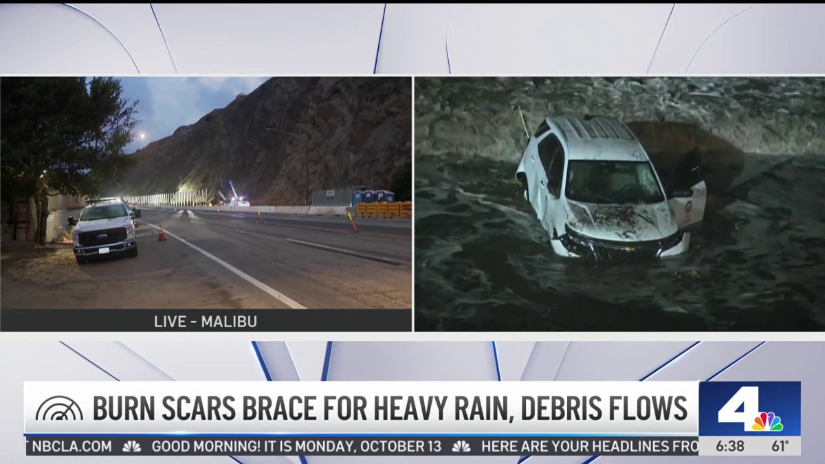 Burn scars brace for heavy rain, debris flows – NBC Los Angeles