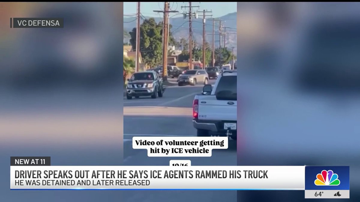 Driver speaks out after he says ICE agents rammed his truck in Oxnard ...