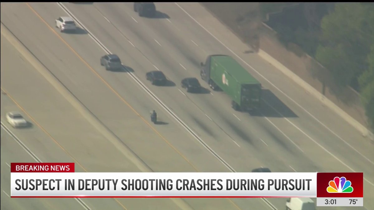 Suspect in deputy shooting sparks pursuit, crashed on freeway – NBC Los ...