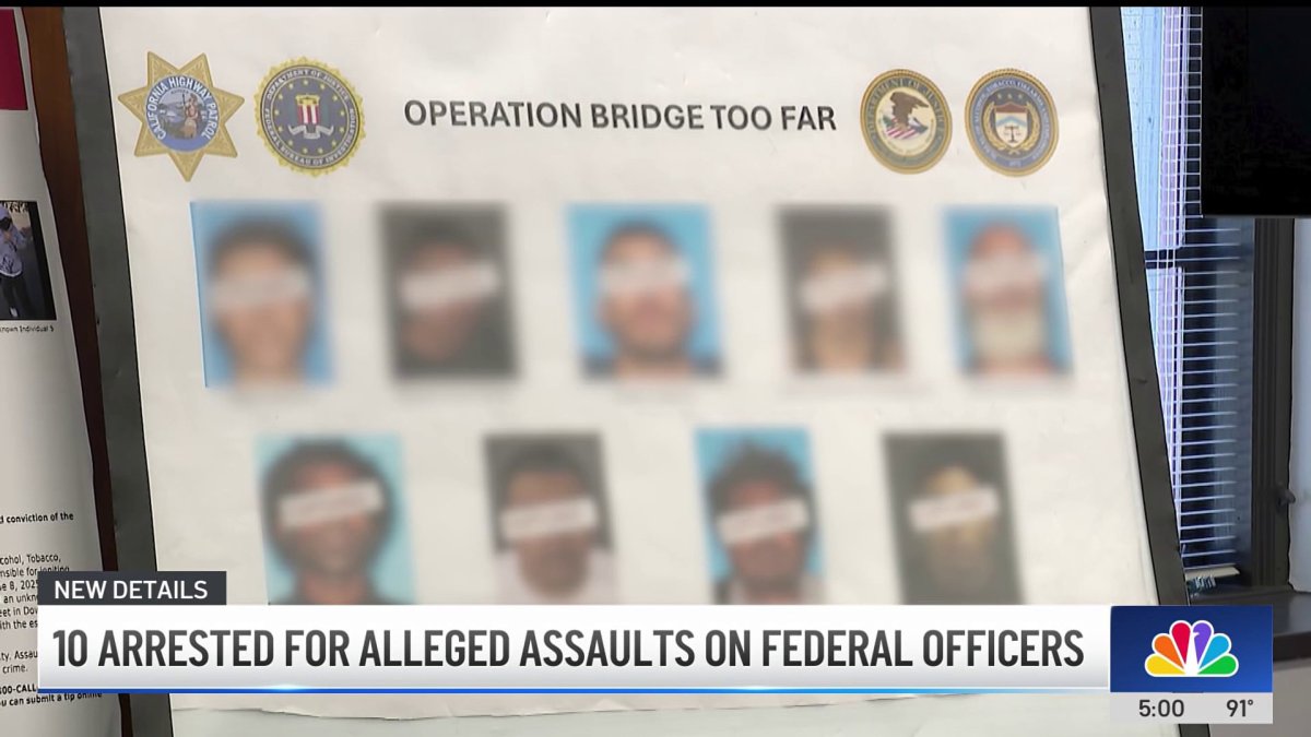 Arrests announced in assaults on federal officers – NBC Los Angeles