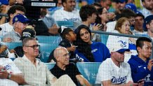 LOS ANGELES, CA - OCTOBER 28: Vanessa Bryant looks on during Game Four of the 2025 World Series presented by Capital One between the Toronto Blue Jays and the Los Angeles Dodgers at Dodger Stadium on Tuesday, October 28, 2025 in Los Angeles, California. (Photo by Mary DeCicco/MLB Photos via Getty Images)