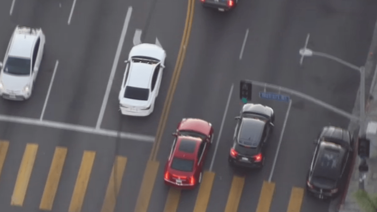 Multiple people involved in a pursuit in the South Los Angeles area are believed to be connected to violent street robberies and other crimes