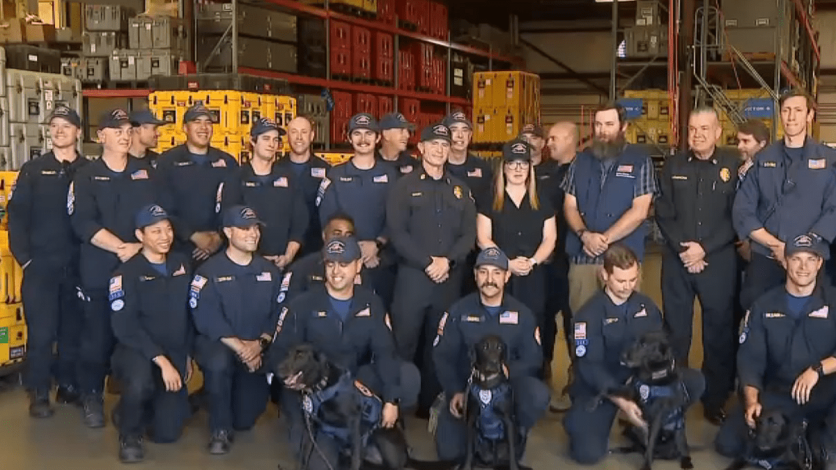 The search and rescue team, known as USA-2, will depart Los Angeles International Airport Thursday night.