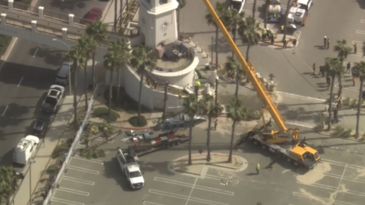 Huntington Beach helicopter crash wreckage removed – NBC Los Angeles