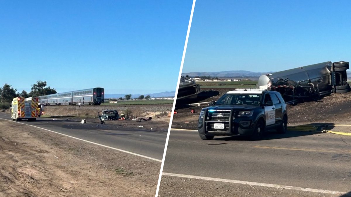 Amtrak Train Collides With Tanker Truck Near Santa Maria Injuring Four