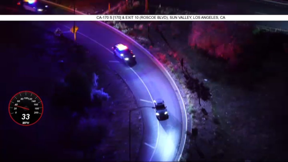 Police chase possible DUI driver in the San Fernando Valley – NBC Los ...