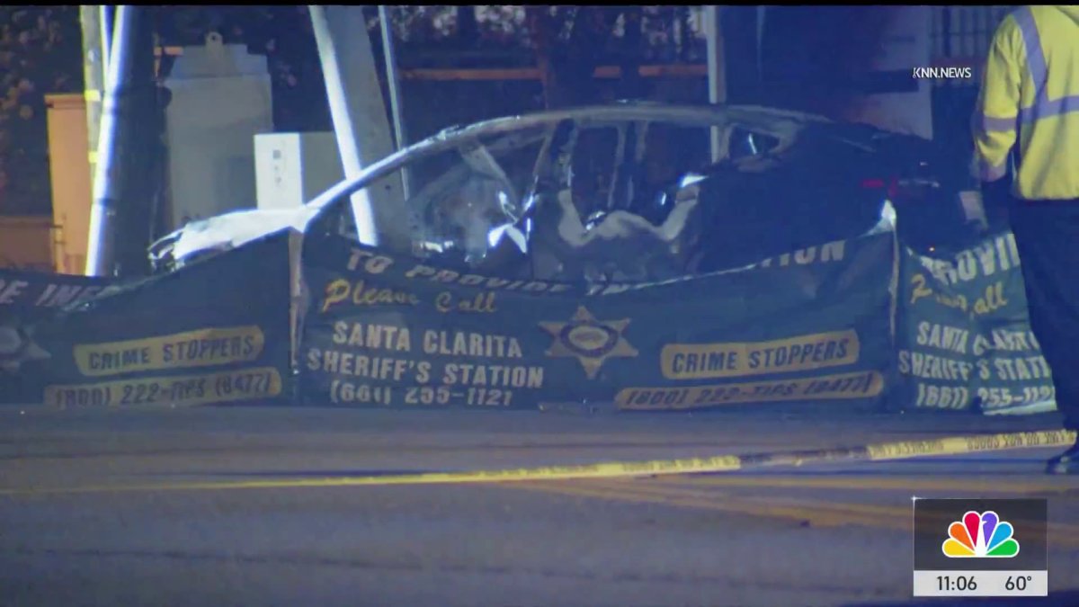 Off-duty LAPD officer killed in fiery solo crash in Santa Clarita – NBC ...