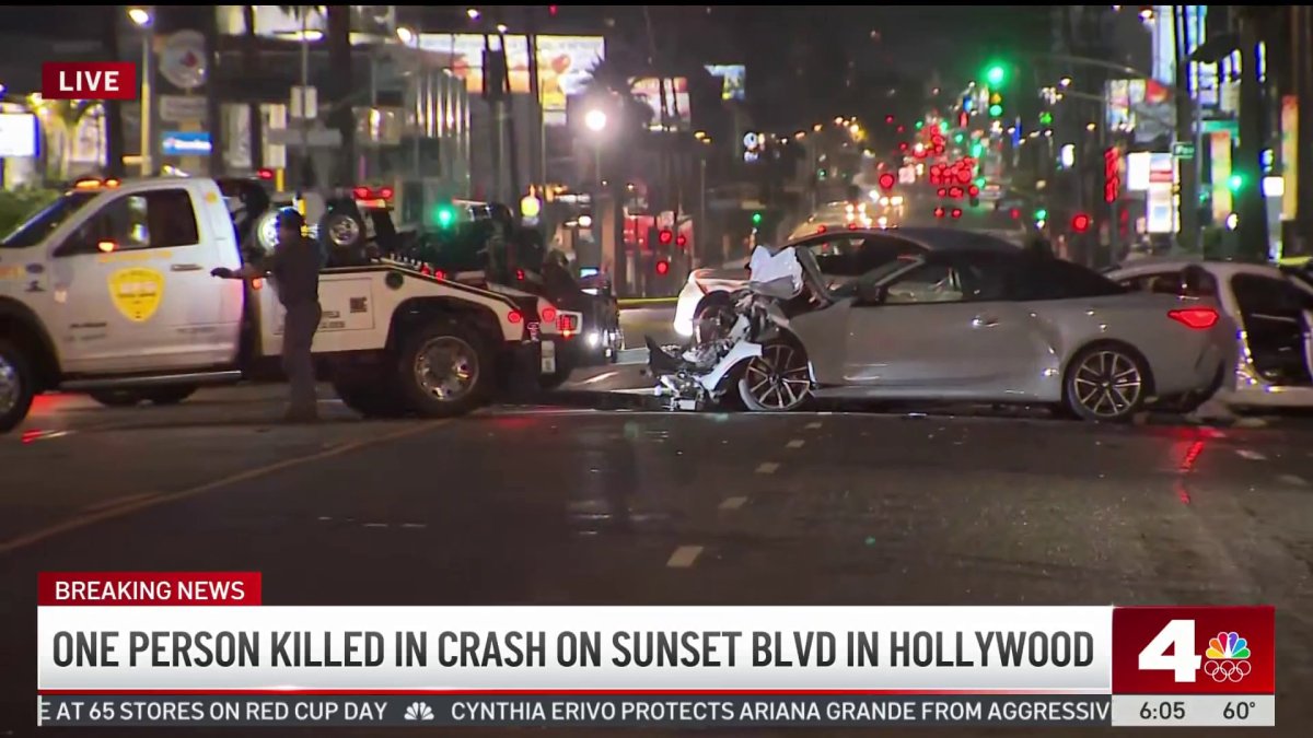 1 killed in multi-car wreck in Hollywood – NBC Los Angeles