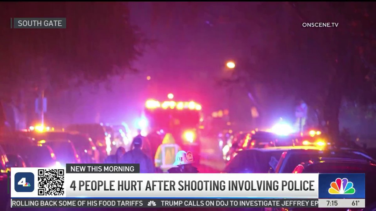 4 people hurt in officer-involved shooting in South Gate – NBC Los Angeles