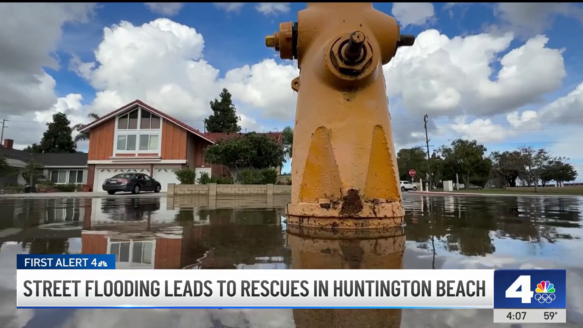 Rain causes mud overflow in Altadena, street flooding in