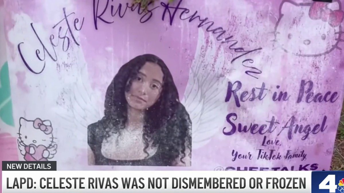 Celeste Rivas not dismembered or frozen, LAPD says – NBC Los Angeles
