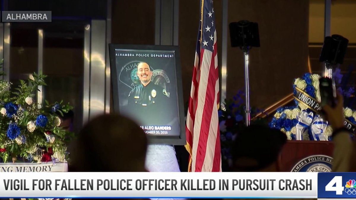 Community honors Alhambra officer killed in a pursuit crash – NBC Los ...