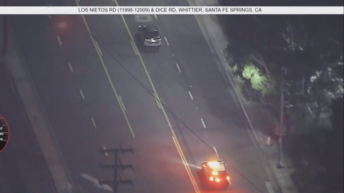 Driver and passenger abandon car after pursuit through Santa Fe Springs ...