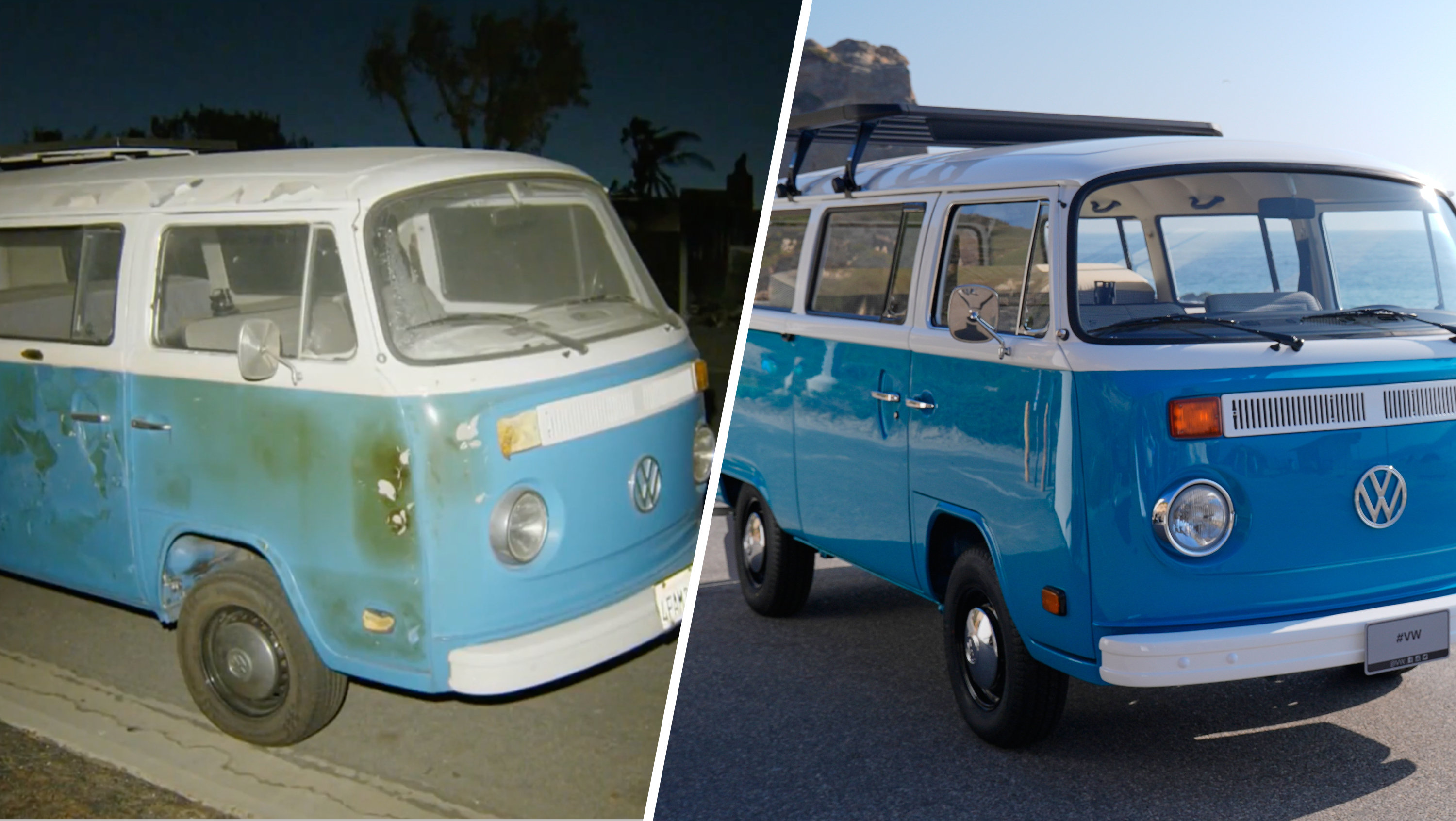 Volkswagen restores vintage van that survived California wildfires