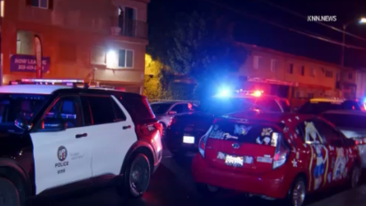 Police are searching for the person who stabbed two people in North Hills Monday night, the Los Angeles Police Department said. 