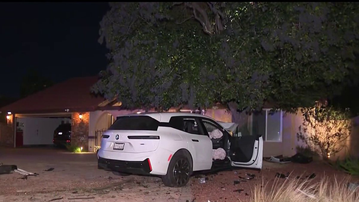 Two people are in serious condition Tuesday after they were trapped inside vehicles in a three-car crash in Northridge.   