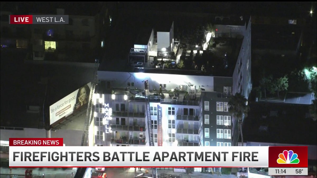 Firefighters battle multi-story apartment fire in West LA – NBC Los Angeles