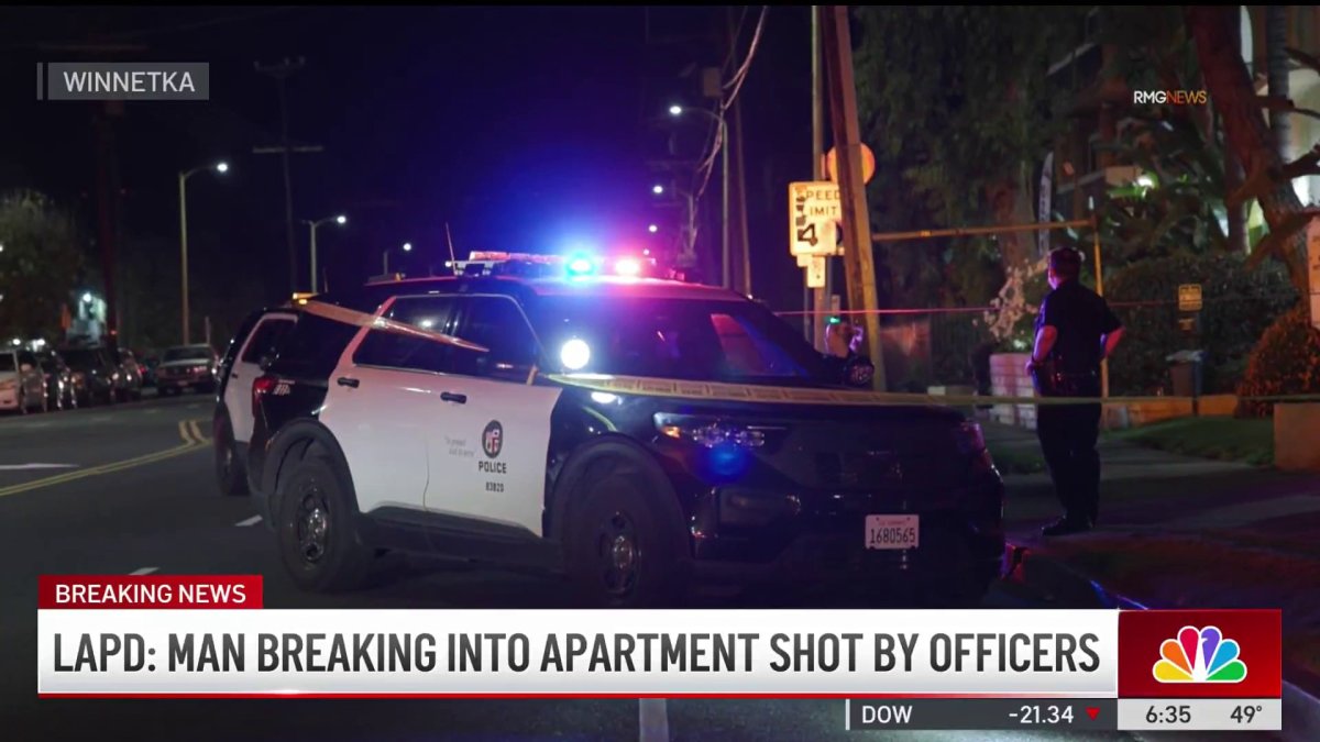 LAPD: Man breaking into apartment shot by officers in Winnetka – NBC ...