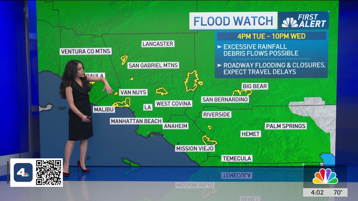 Soggy Christmas: See when to expect heaviest rain – NBC Los Angeles