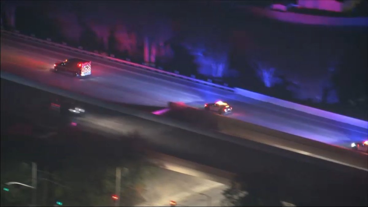 Police were chasing a possible stolen ambulance Friday in the San Fernando Valley.