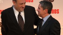 James Gandolfini and Brad Grey during "The Sopranos" Final Season World Premiere - Arrivals at Radio City Music Hall in New York City, New York, United States. (Photo by Bobby Bank/WireImage)