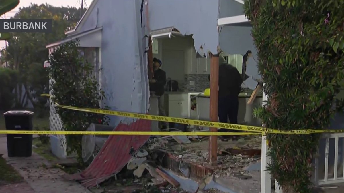 SUV crashes into living room of home in Burbank