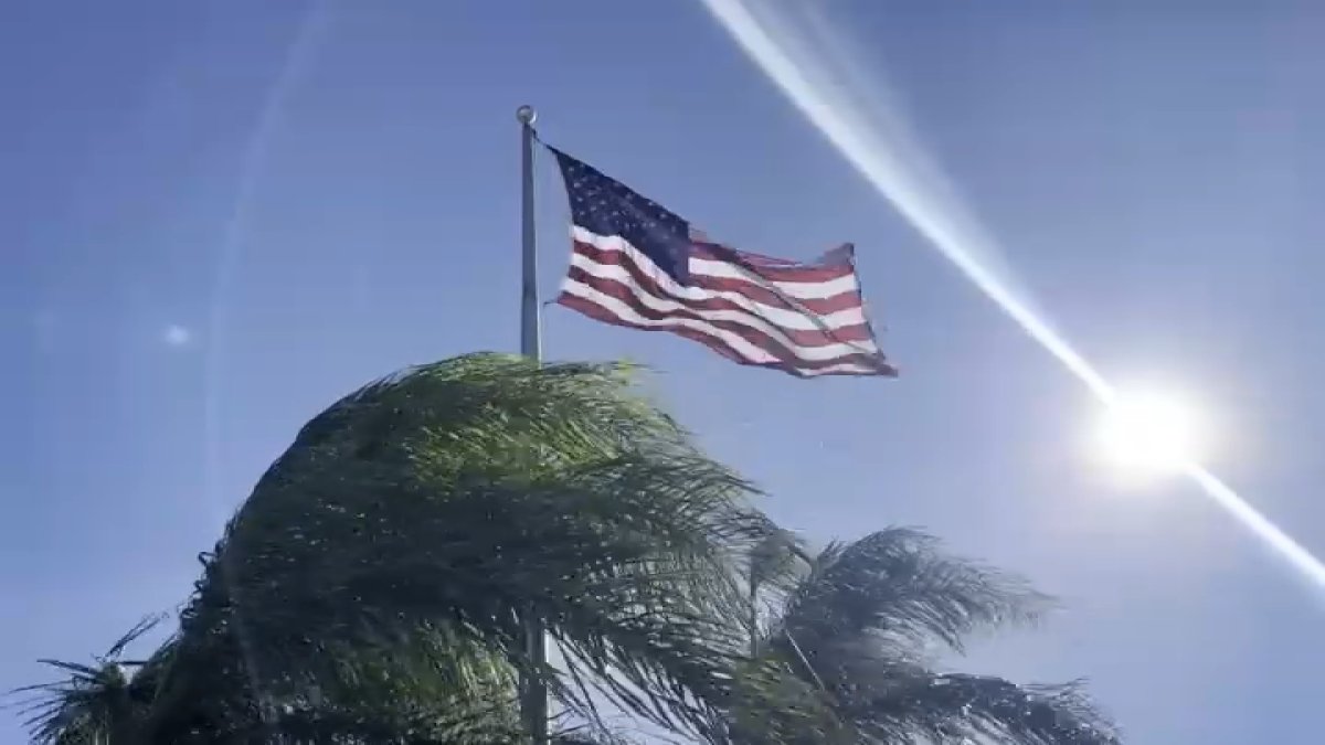 A wind advisory was in effect through 3 p.m. Monday.