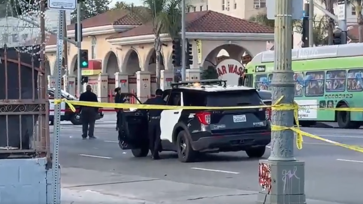 Two people were hurt, including a man in his 40s, police said.