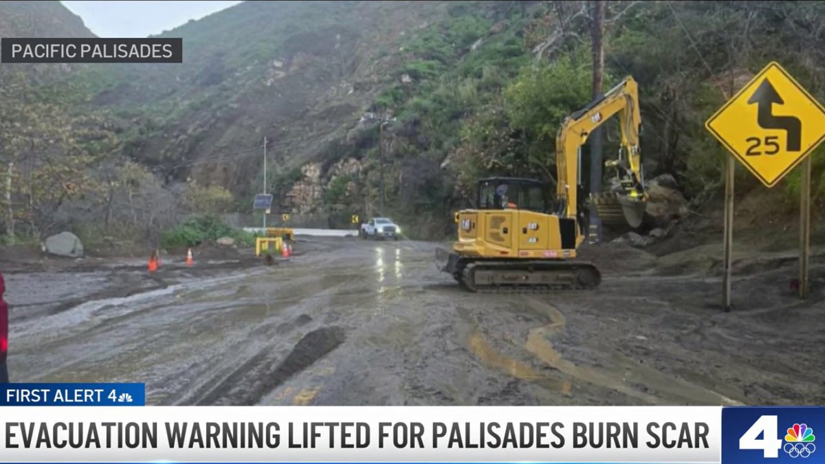 Evacuation warning lifted for wildfire burn scar areas – NBC Los Angeles