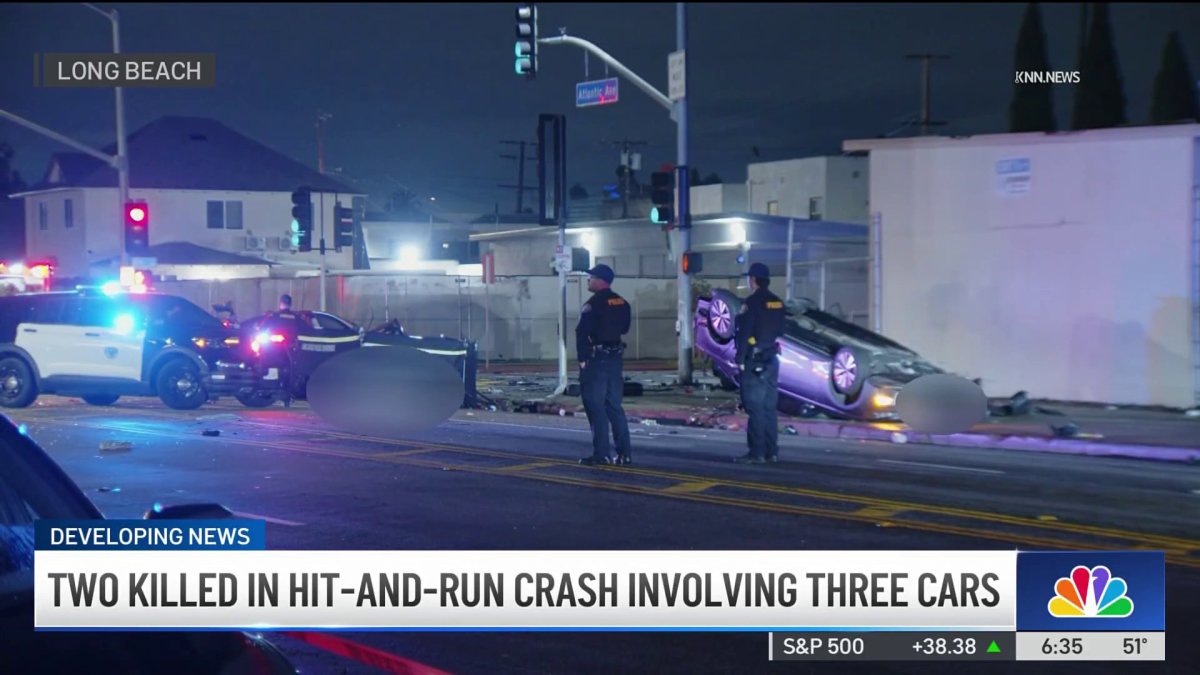 Two killed in hit-and-run crash involving three cars – NBC Los Angeles