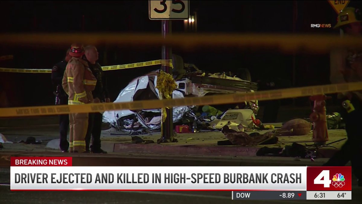Driver ejected and killed in high-speed crash in Burbank – NBC Los Angeles