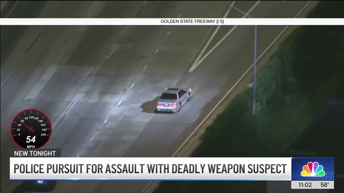 Police chase assault with a deadly weapon suspect near downtown LA ...