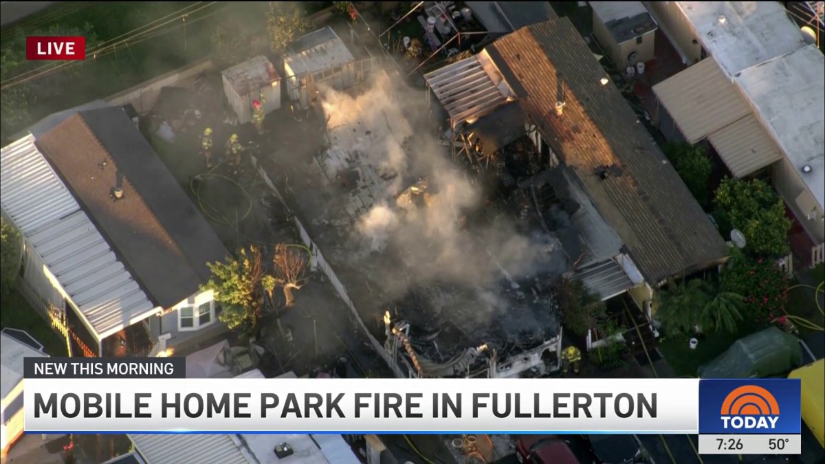 Mobile home park fire in Fullerton – NBC Los Angeles