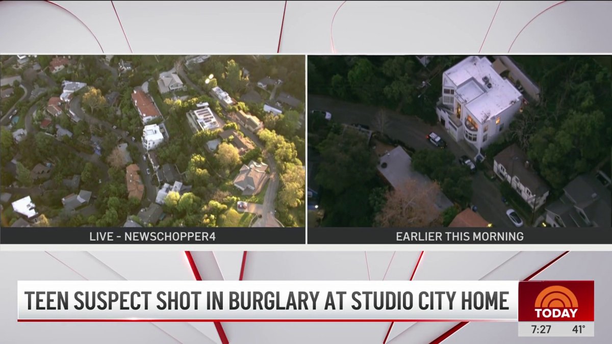 Teen burglary suspect shot in Studio City home break-in – NBC Los Angeles
