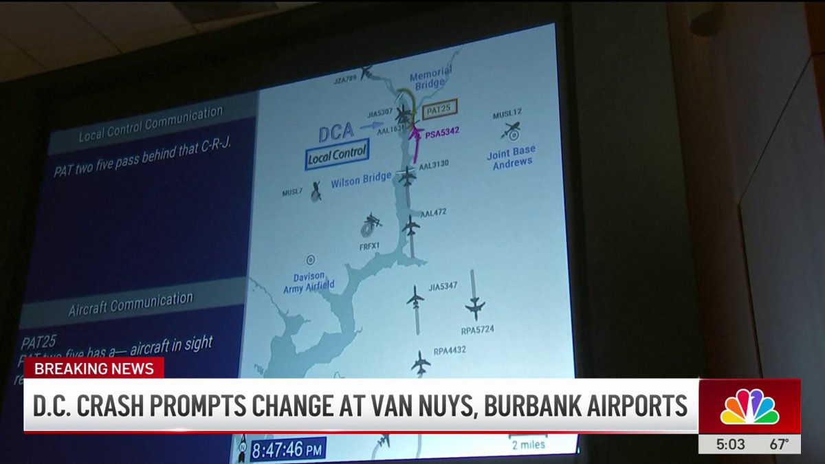 DC plane crash prompts change at Van Nuys, Burbank airports – NBC Los ...