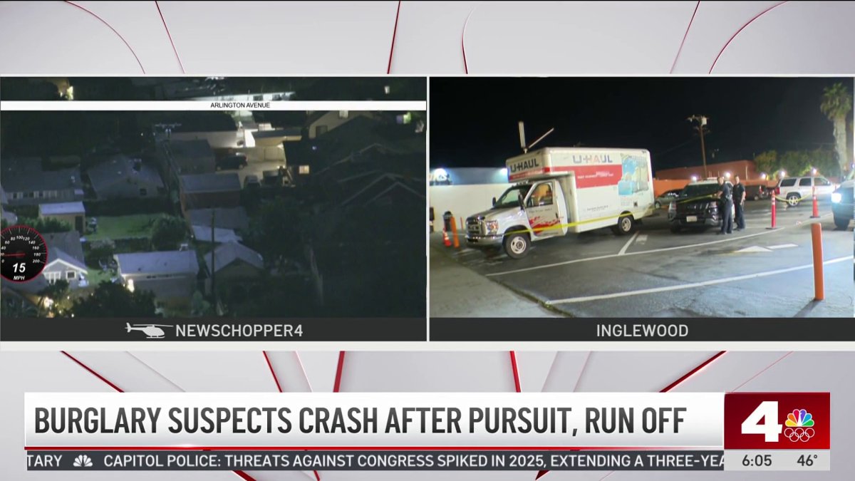 Search for burglary suspects after chase, crash – NBC Los Angeles