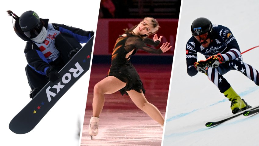 Chloe Kim, Alysa Liu and Bryce Bennett.