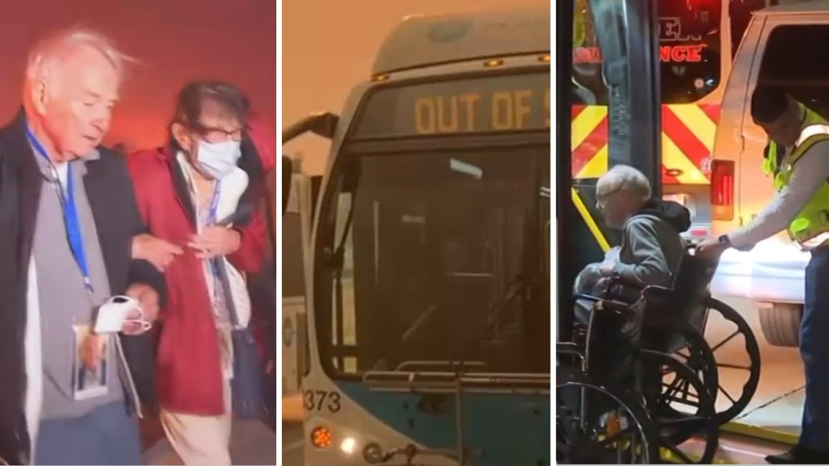 When asked to help evacuate hundreds of elderly patients at nursing homes when the wildfire broke out, the drivers did not hesitate to jump into action.