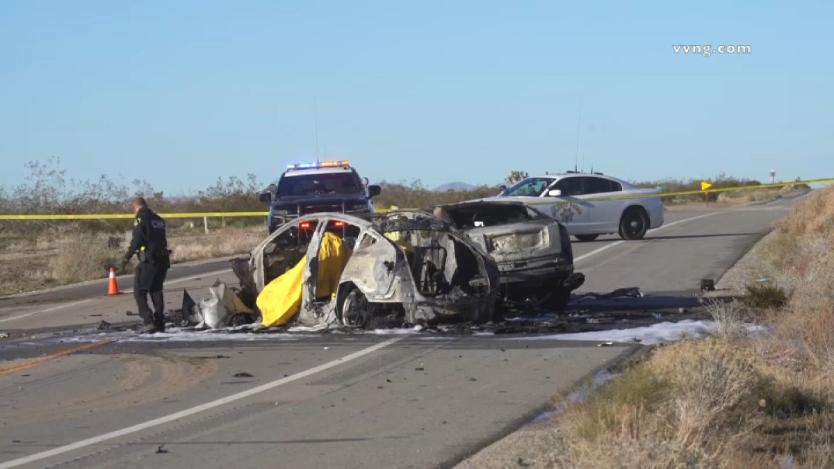 3 people killed in fiery, head-on collision in San Bernardino County