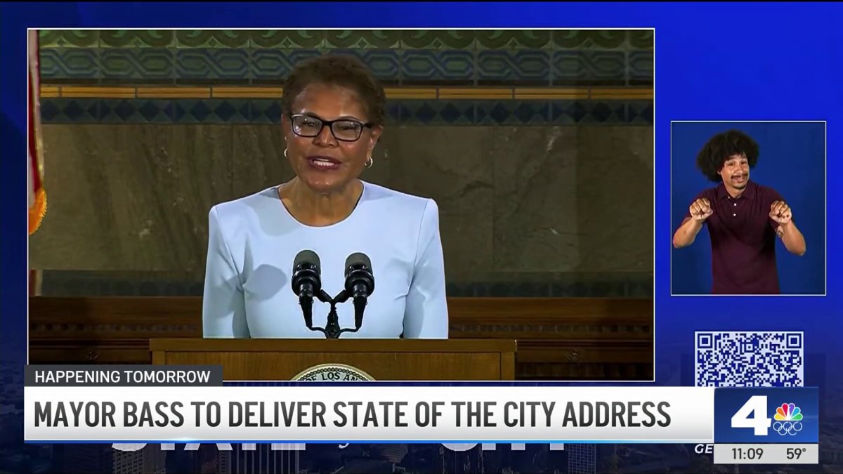 Mayor Bass to deliver State of the City address Monday – NBC Los Angeles