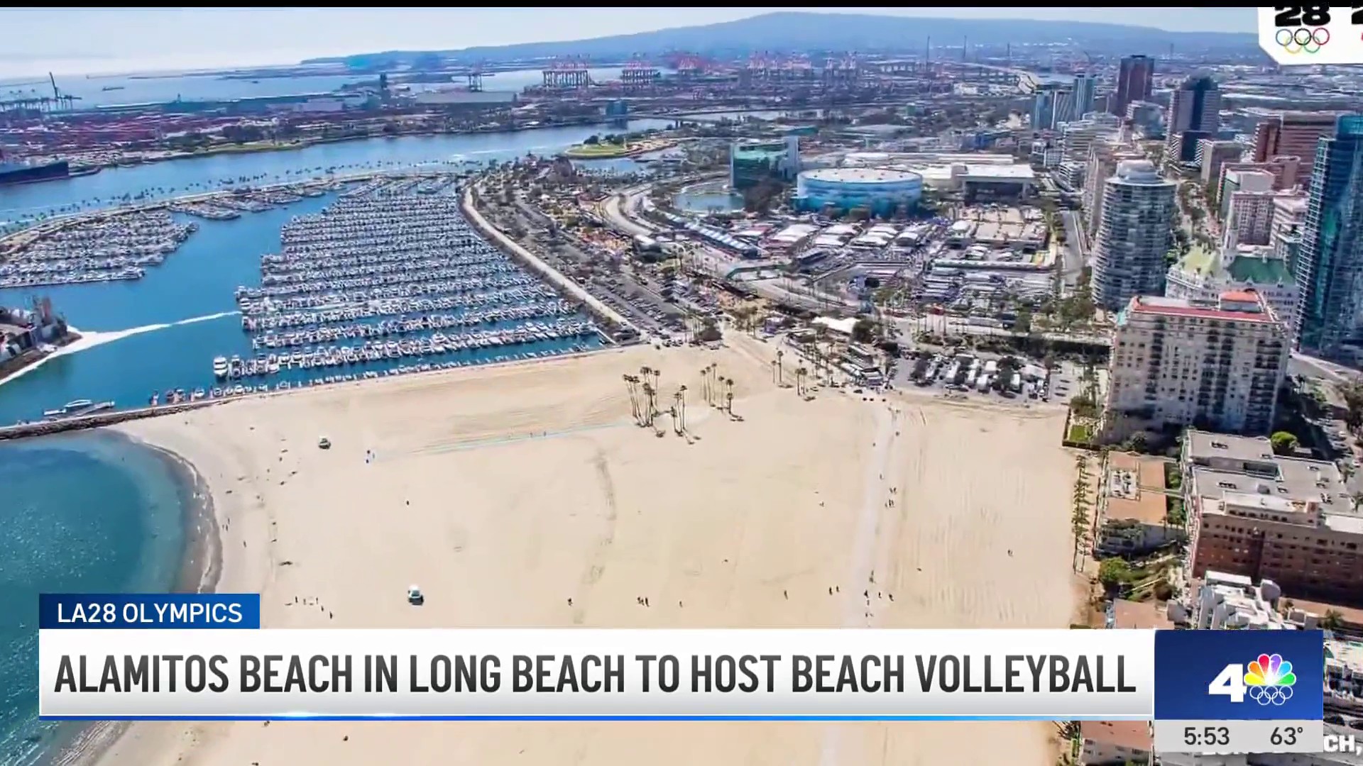 Alamitos Beach will host beach volleyball during 2028 LA Olympics