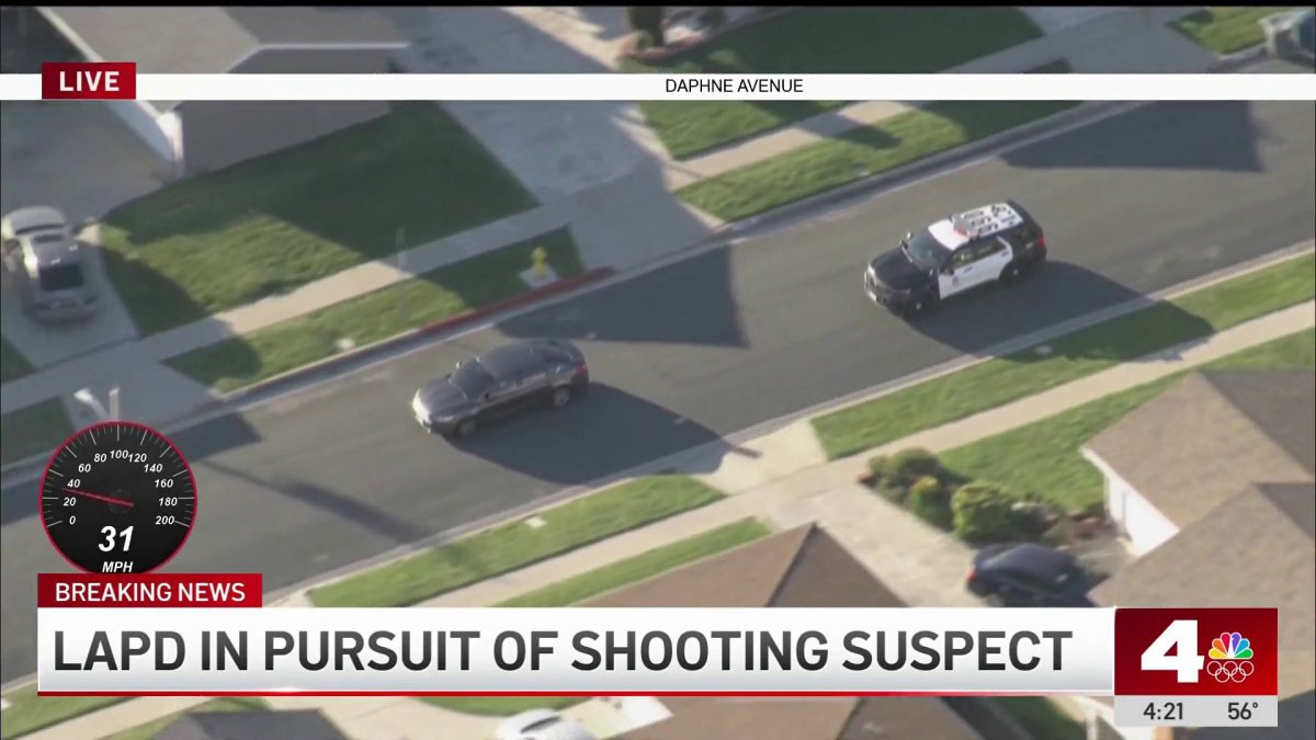 Full pursuit: Los Angeles police chase shooting suspect – NBC Los Angeles
