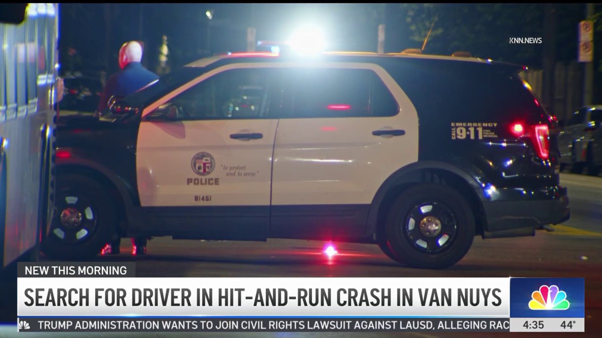 Search for driver in hit-and-run crash in Van Nuys – NBC Los Angeles